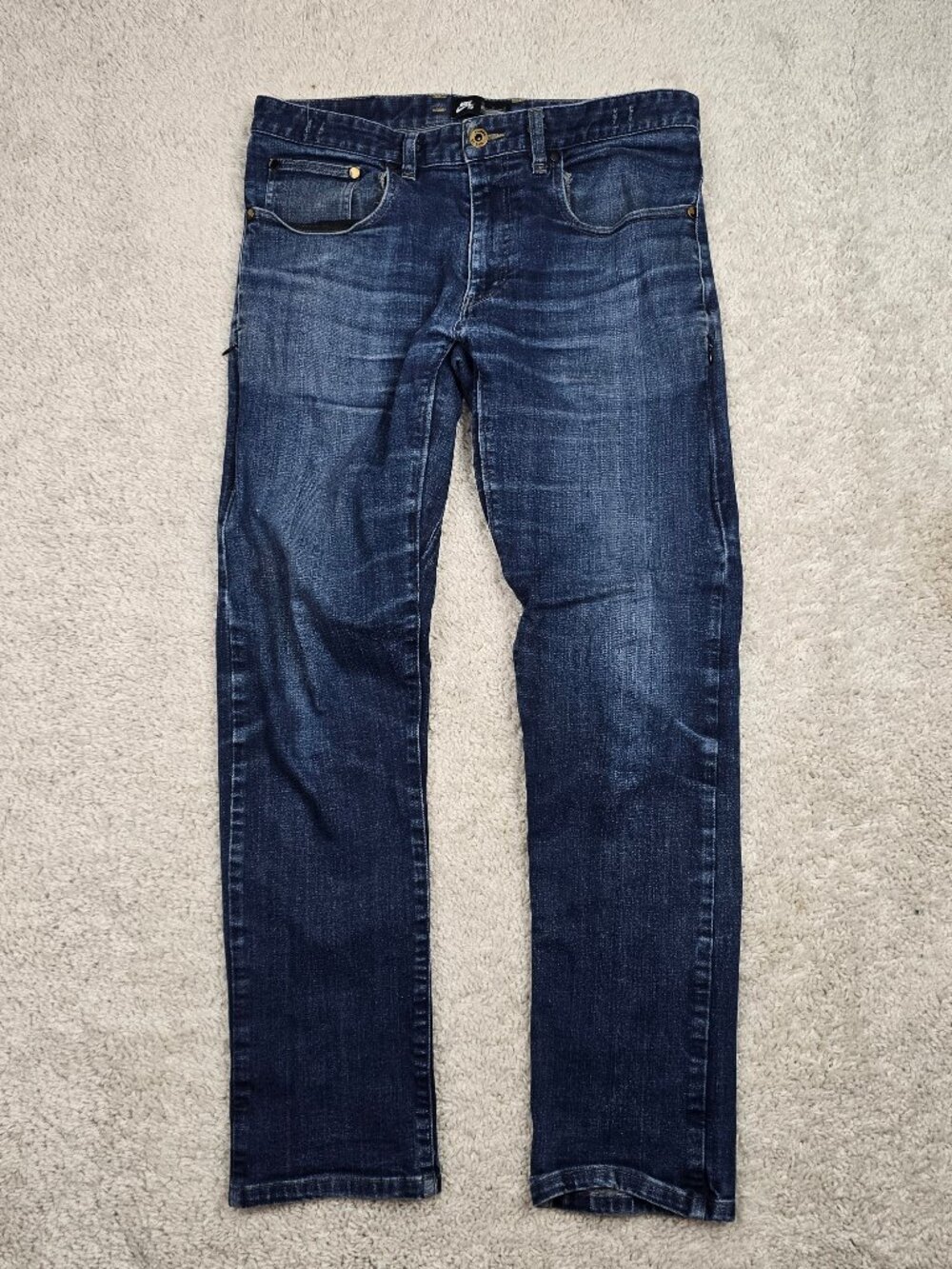 Nike SB Jeans Mens 34x29 Blue 511 Denim Stretch Dri-Fit Skateboarding USA Slim